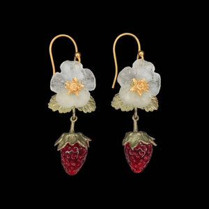 Strawberry Flower Drop Earrings