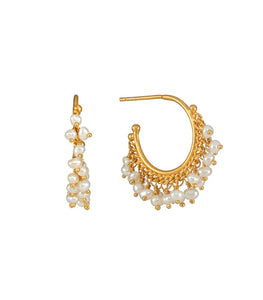 Pearl Small Chain Hoops