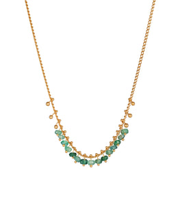 Emerald Pinned Row Necklace