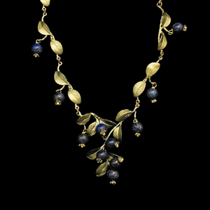 Silver Seasons Blueberry Cluster Necklace 7772BZBC