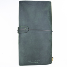 Uppdoo Journey Large Leather Bound Traveler's Notebook Hunter Green