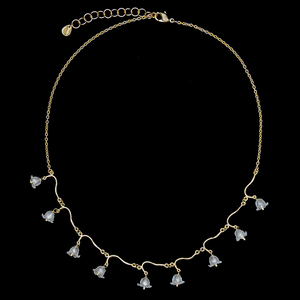Silver Seasons Lily of the Valley Statement Necklace 9376V