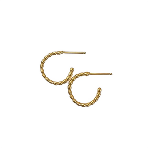 Philippa Roberts Small Beaded Hoops Gold 159-28VE