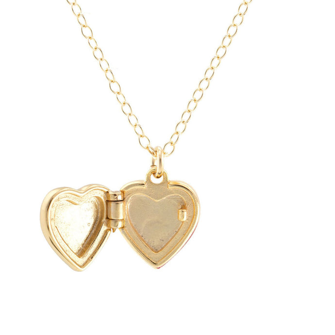 Kris Nations Small Heart Locket Gold N711-G