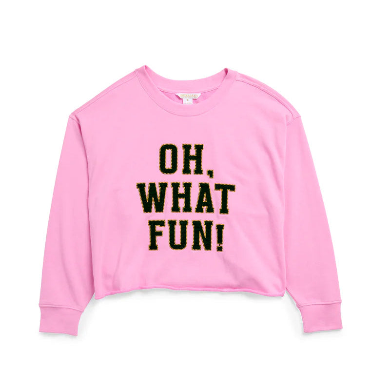 Oh What Fun Lounge Sweatshirt Candy Pink