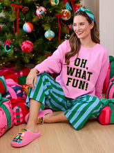 Oh What Fun Lounge Sweatshirt Candy Pink