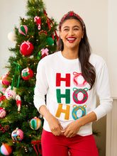 Ho Ho Ho Bows Classic Sweatshirt Ivory