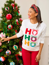 Ho Ho Ho Bows Classic Sweatshirt Ivory