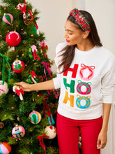 Ho Ho Ho Bows Classic Sweatshirt Ivory