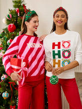 Ho Ho Ho Bows Classic Sweatshirt Ivory