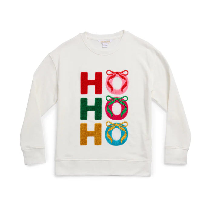 Ho Ho Ho Bows Classic Sweatshirt Ivory