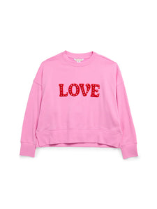 Love Relaxed Sweatshirt Candy Pink