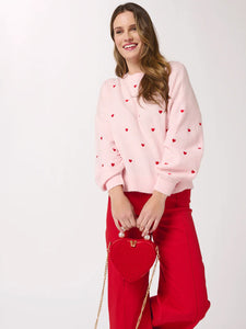 Hearts Sweater Blush