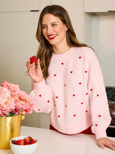 Hearts Sweater Blush