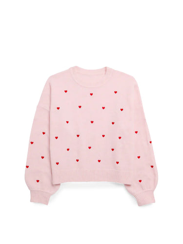 Hearts Sweater Blush