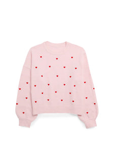 Hearts Sweater Blush
