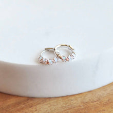 Aria Opal Huggie Hoop Earrings