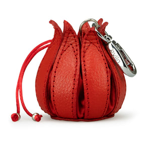 My Little Tulip Coin Purse in Jamaica Red with Red Canvas