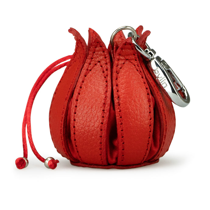 My Little Tulip Coin Purse in Jamaica Red with Red Canvas