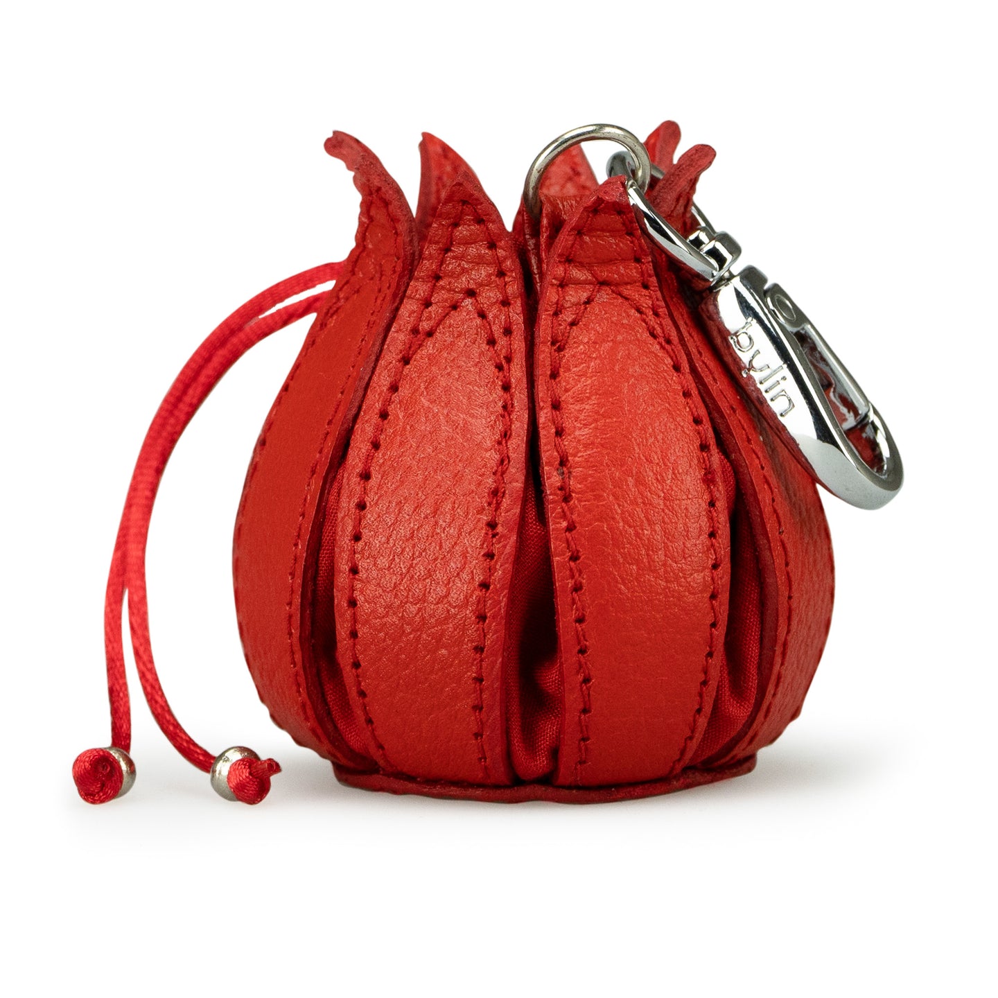 My Little Tulip Coin Purse in Jamaica Red with Red Canvas