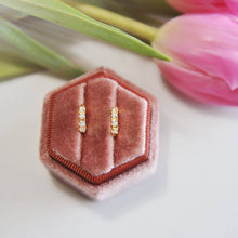 Aria Opal Huggie Hoop Earrings