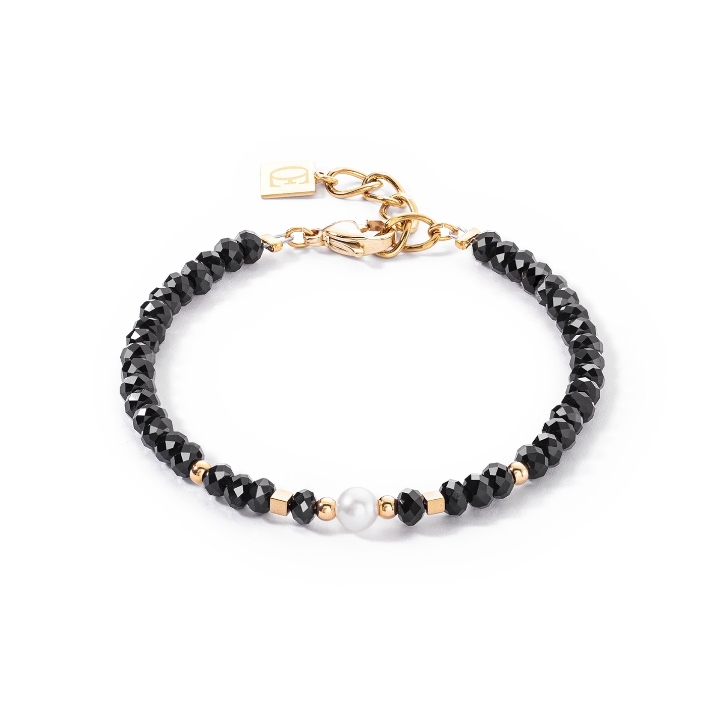 Mystic Pearl Gold Black Bracelet