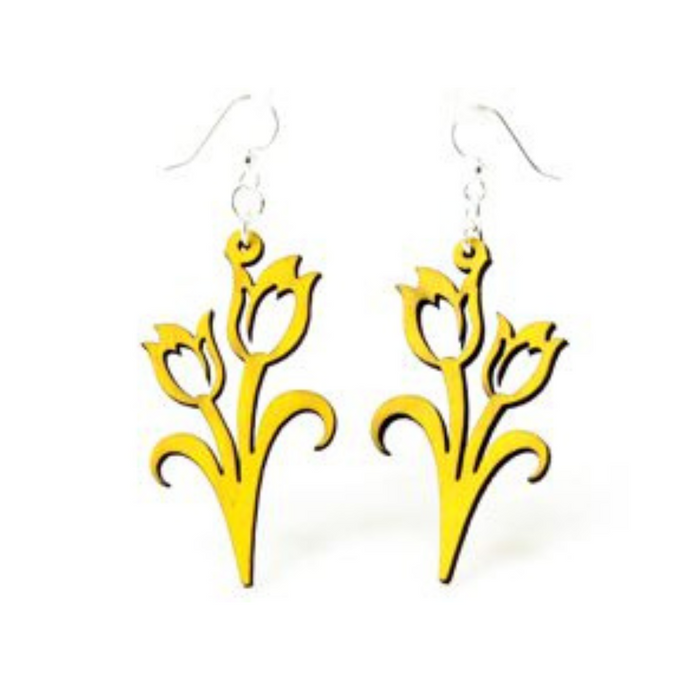 Tulip Wood Earrings