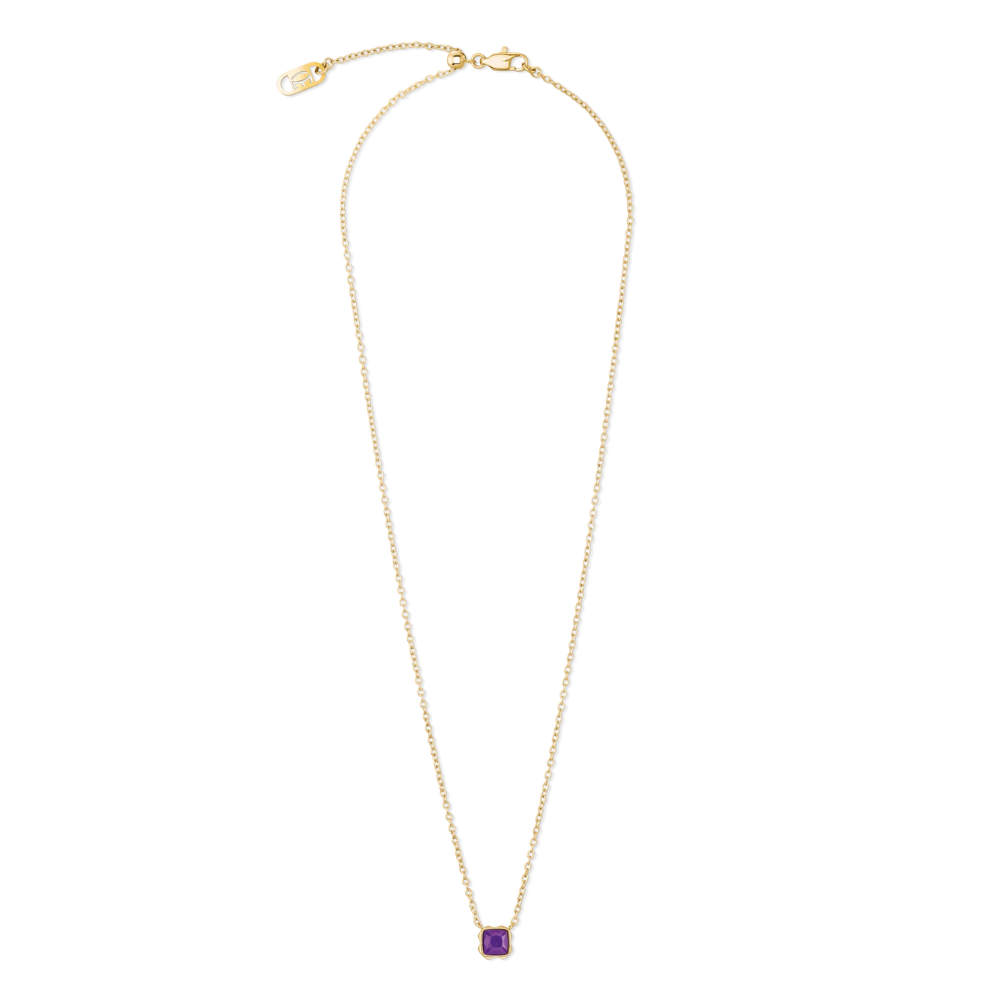 Birthstone February Sugilite Gold Necklace