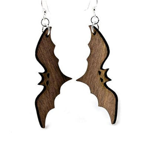 Bat Wood Earrings