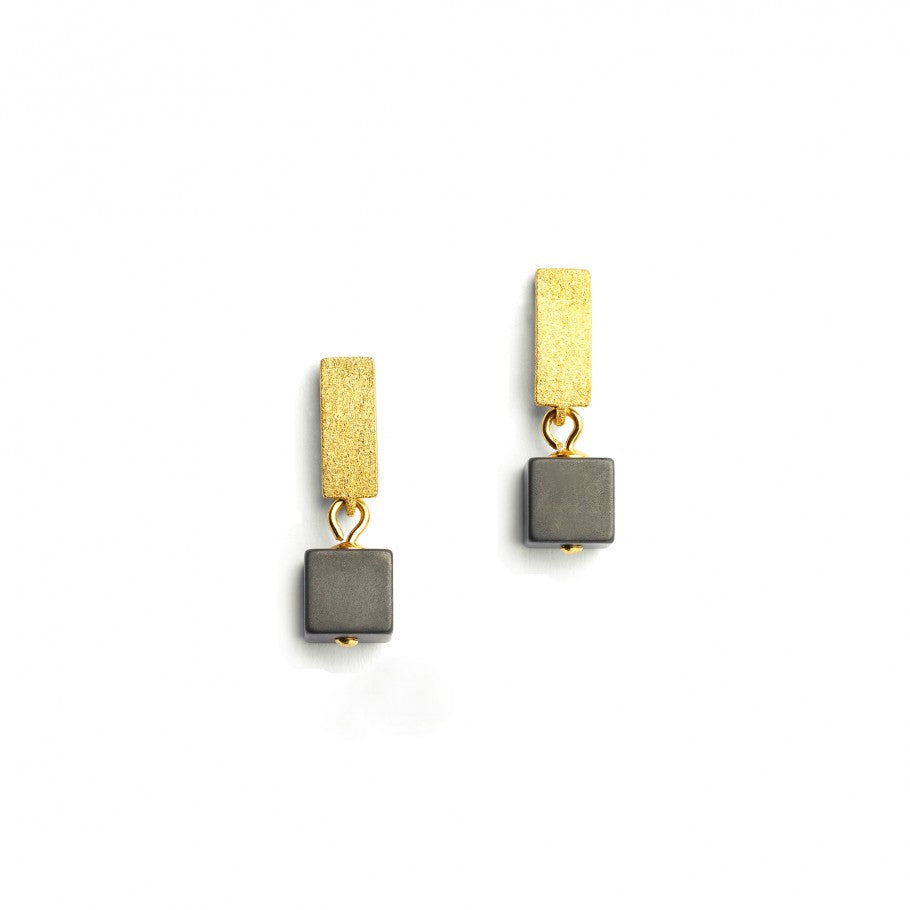 Cubelli Hematite Earrings