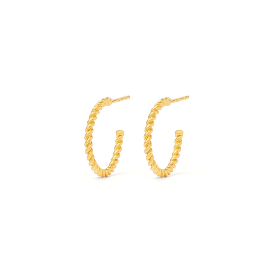 Florenzo Twisted Gold Hoops