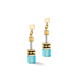 Iconic Turquoise GeoCUBE Gold Earrings