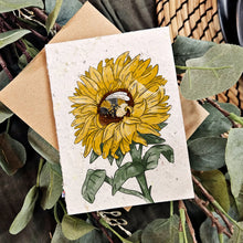 Bee and the Sunflower Nature Card