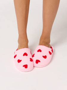 Heart Slippers Blush