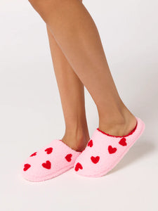 Heart Slippers Blush