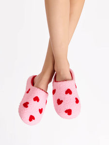 Heart Slippers Blush