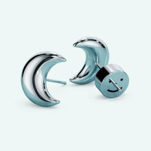 Puffy Stud Earrings - Moon