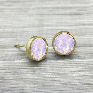 Luxe Swarovski Pink Opal Studs