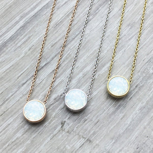 Swarovski White Opal Necklace