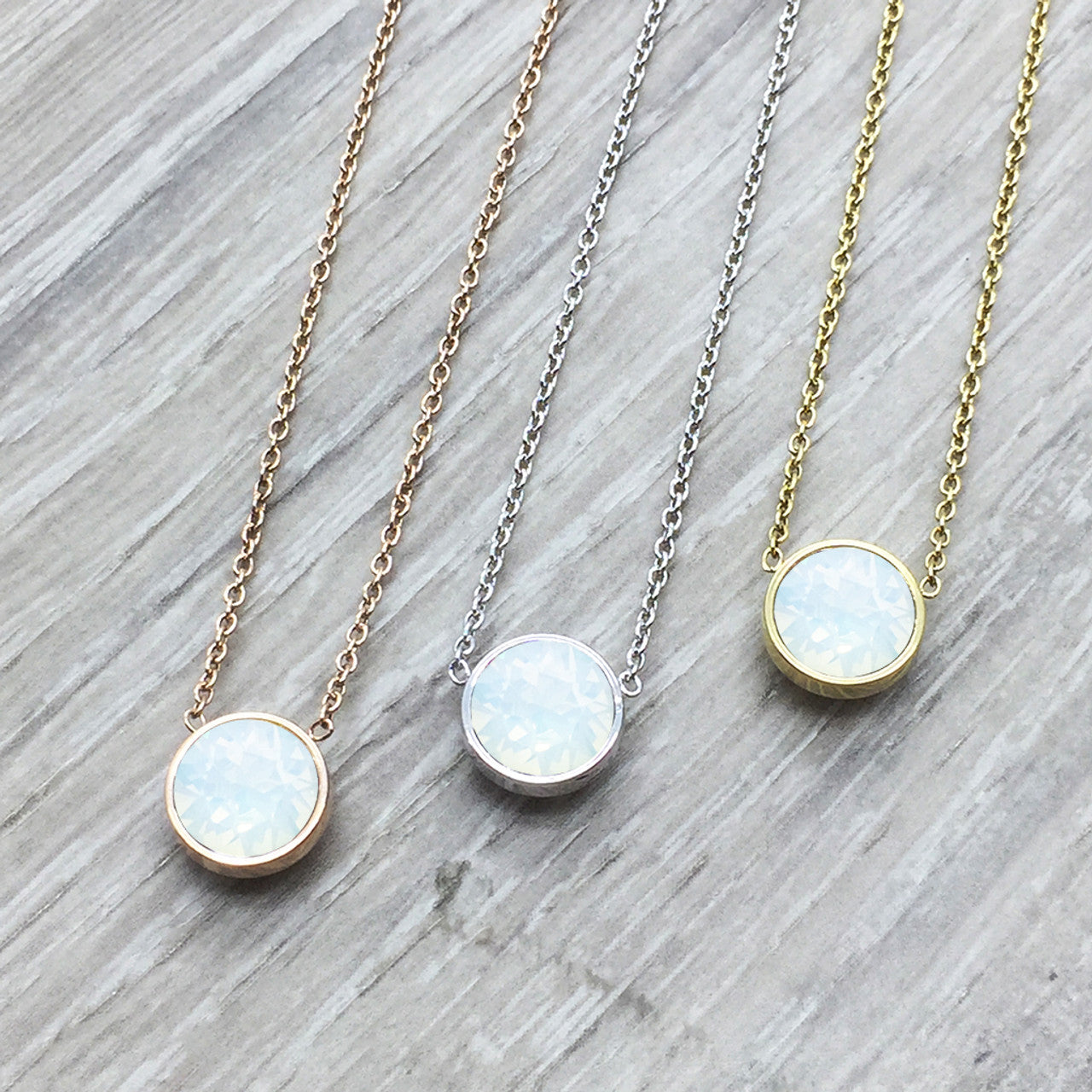Swarovski White Opal Necklace