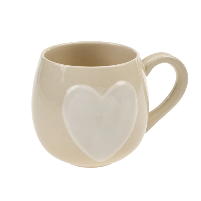 Big Heart Mug Cream/White
