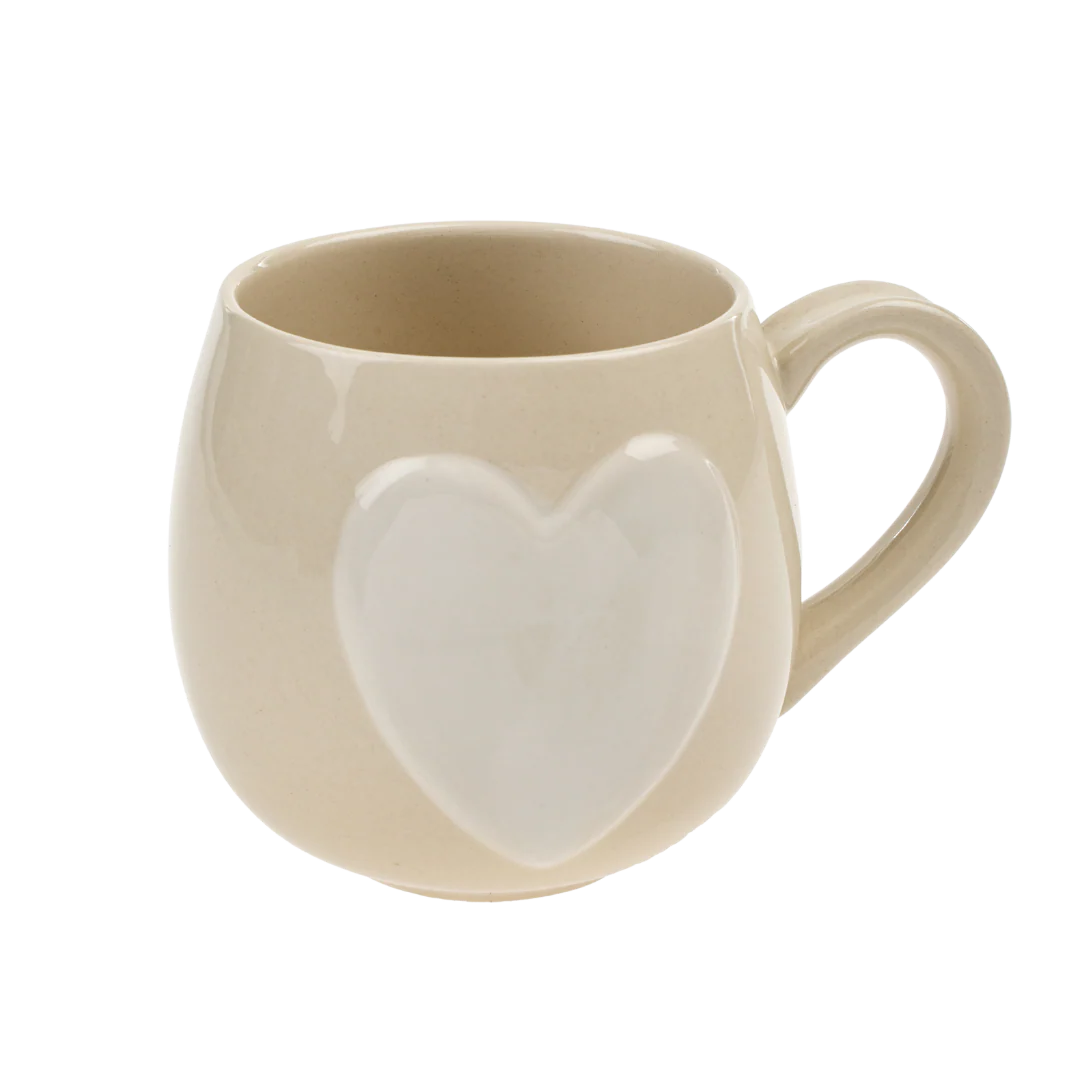Big Heart Mug Cream/White