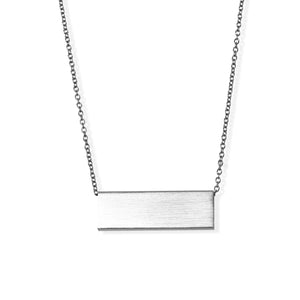 Luxe Brushed Bar Necklace