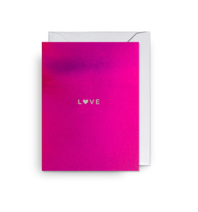 Love Heart Foiled Mini Greeting Card