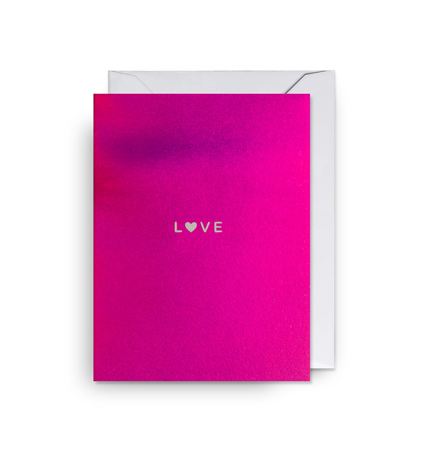 Love Heart Foiled Mini Greeting Card