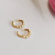 Aria Opal Huggie Hoop Earrings
