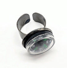 Gunmetal Compass Ring