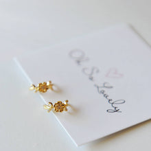 Blossom Floral Huggie Hoop Earrings