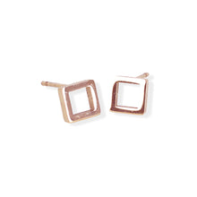 Polished Open Square Studs