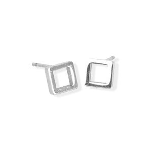 Polished Open Square Studs